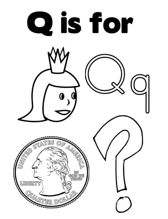 Q Coloring Page