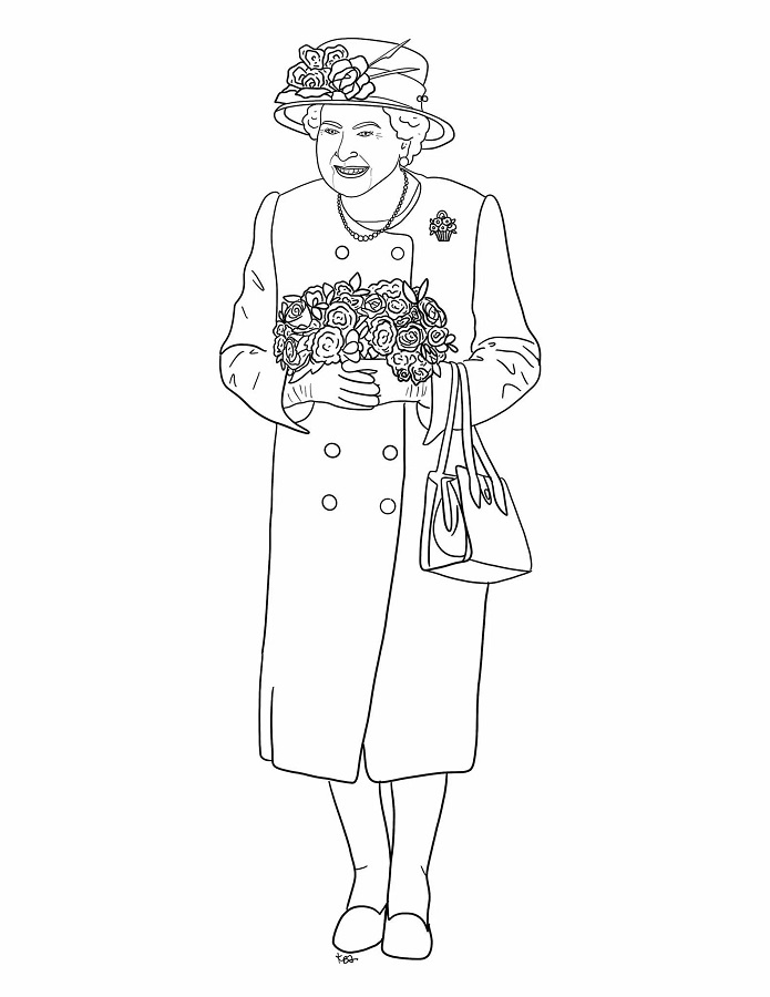 Queen Elizabeth Coloring Page
