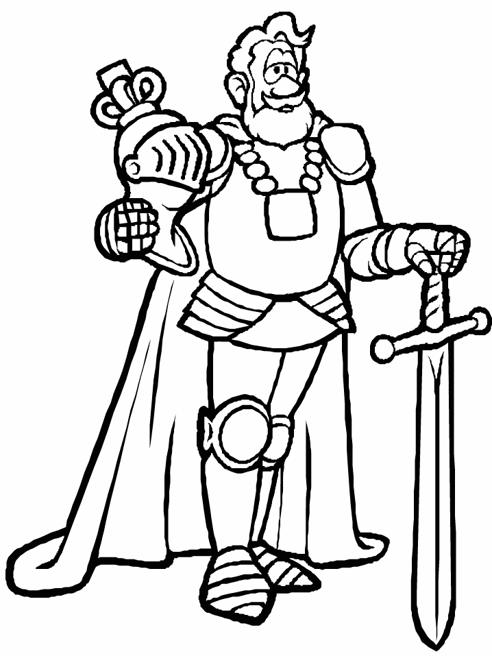 Queen Knight Fantasy Coloring Pages coloring page & book for kids.