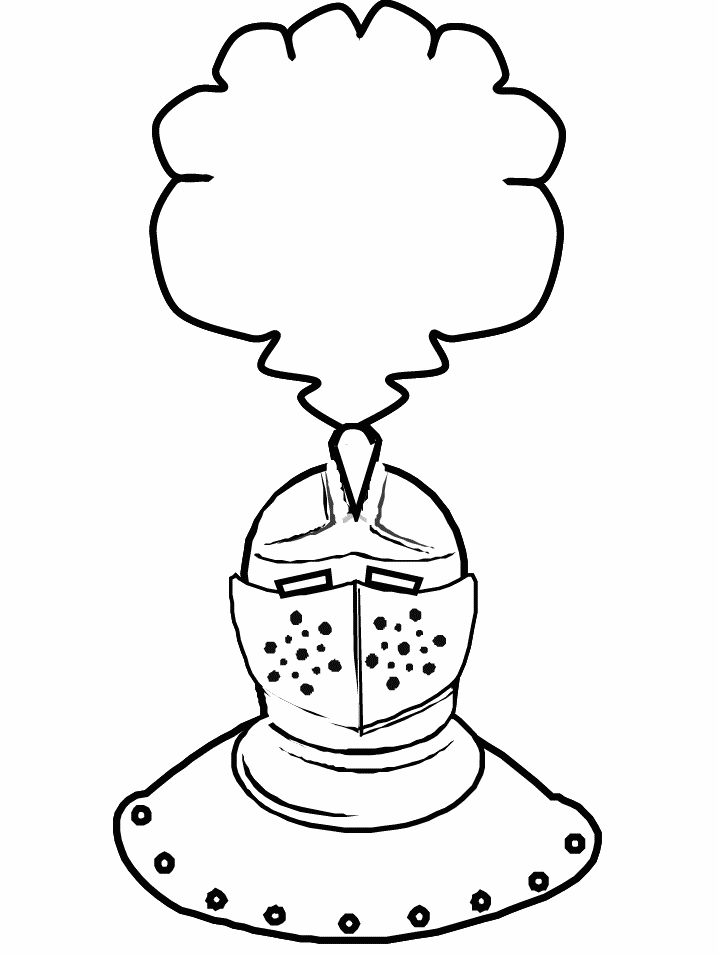 Knight Helmet Coloring Pages