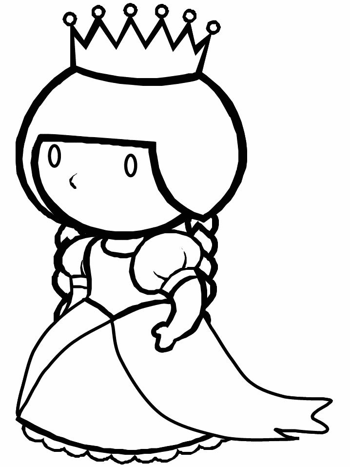 Queen Princess Coloring Pages