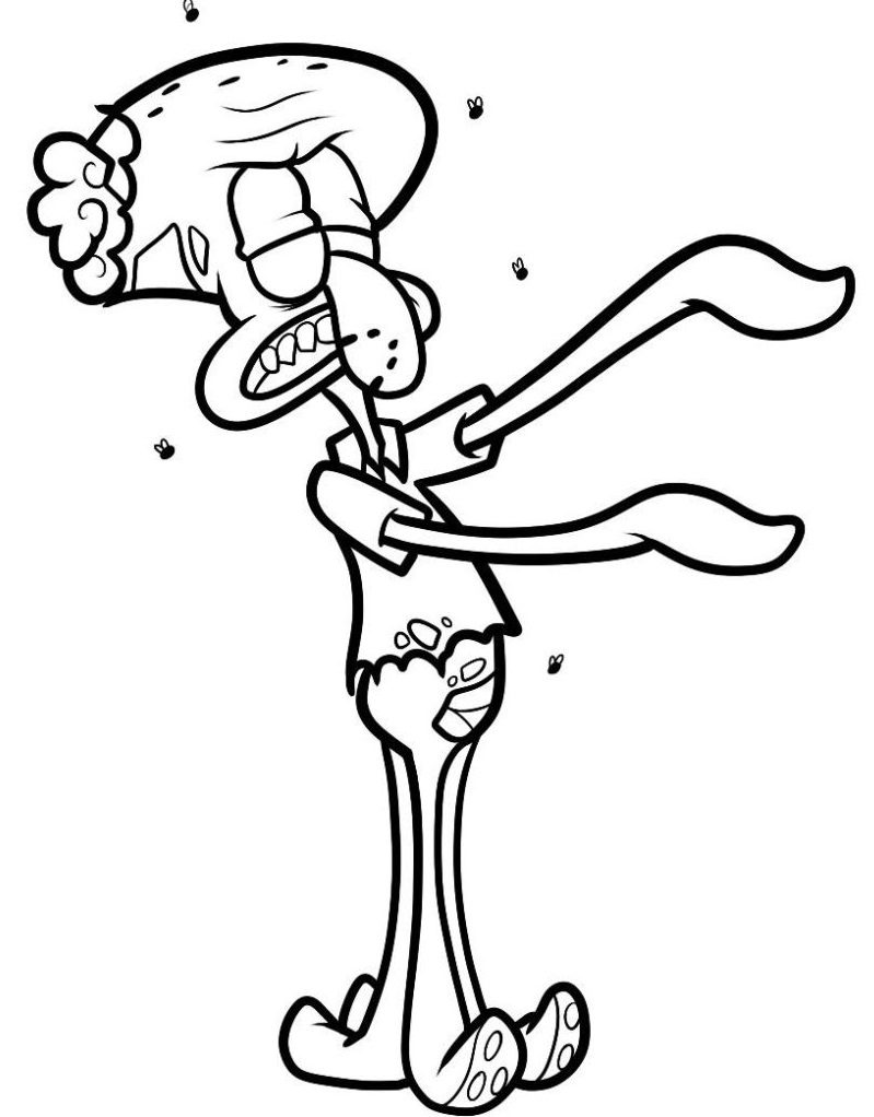 quiward zombie coloring pages