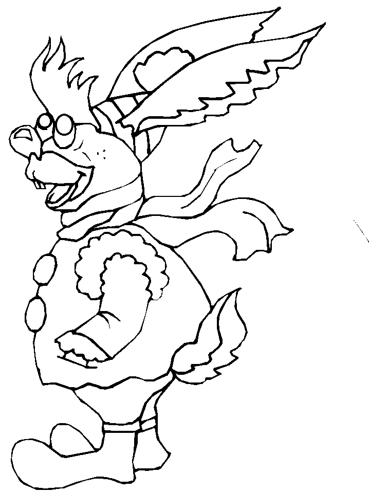 Rabbit Winter Coloring Pages