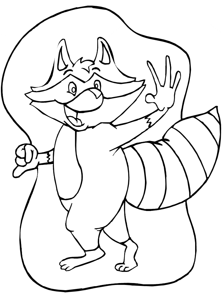 Raccoon Coloring Pages