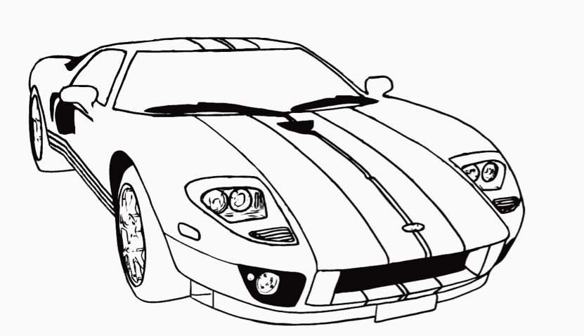 Race Car Coloring Page