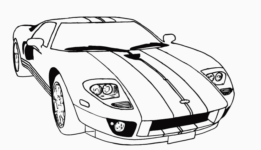 Race Car Coloring Page Coloring Page Book For Kids