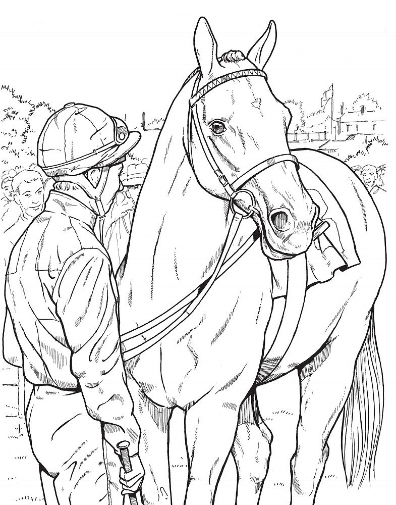 race horse coloring pages to print