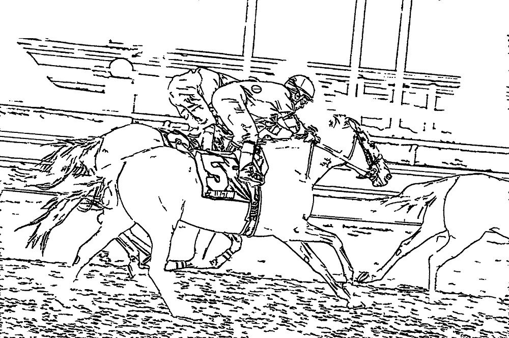 race horse coloring pages