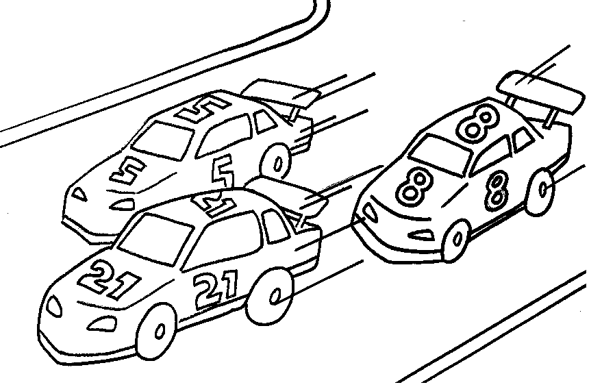 Download Racing Cars Coloring Page coloring page & book for kids.