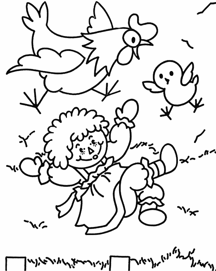 Free Raggedys Cartoons Coloring Pages