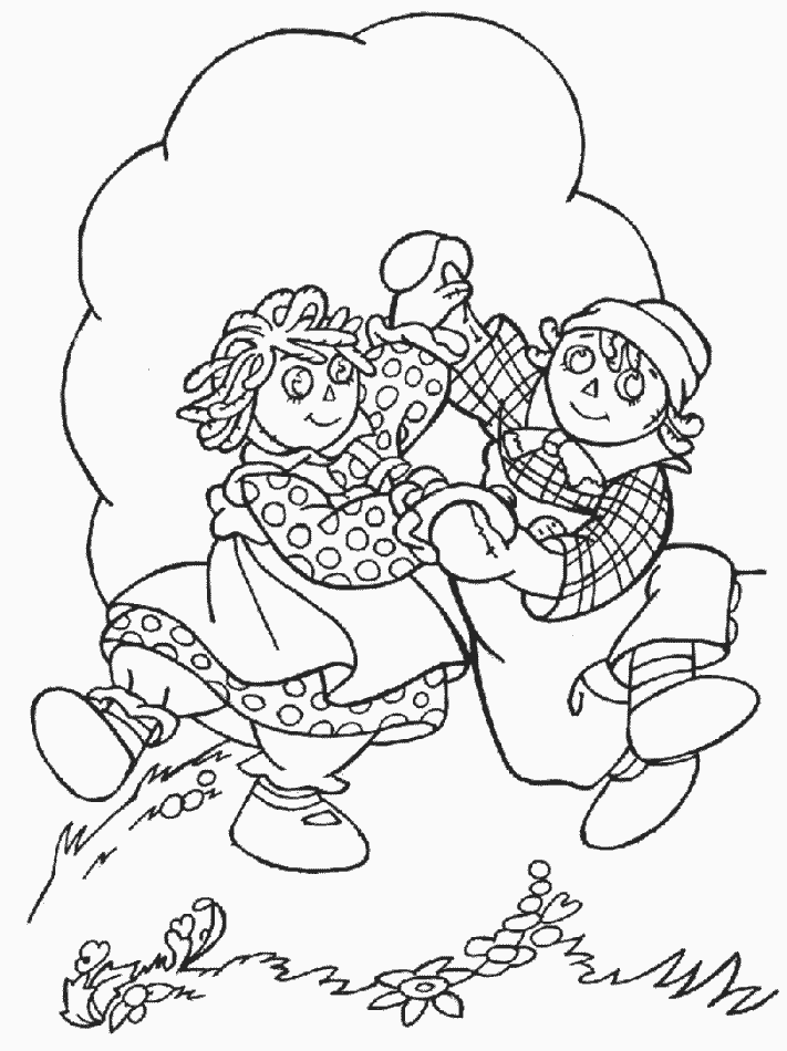 Free Raggedys Cartoons Coloring Page