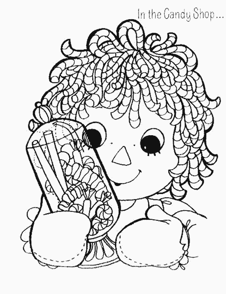 Raggedys Cartoons Printable Coloring Page