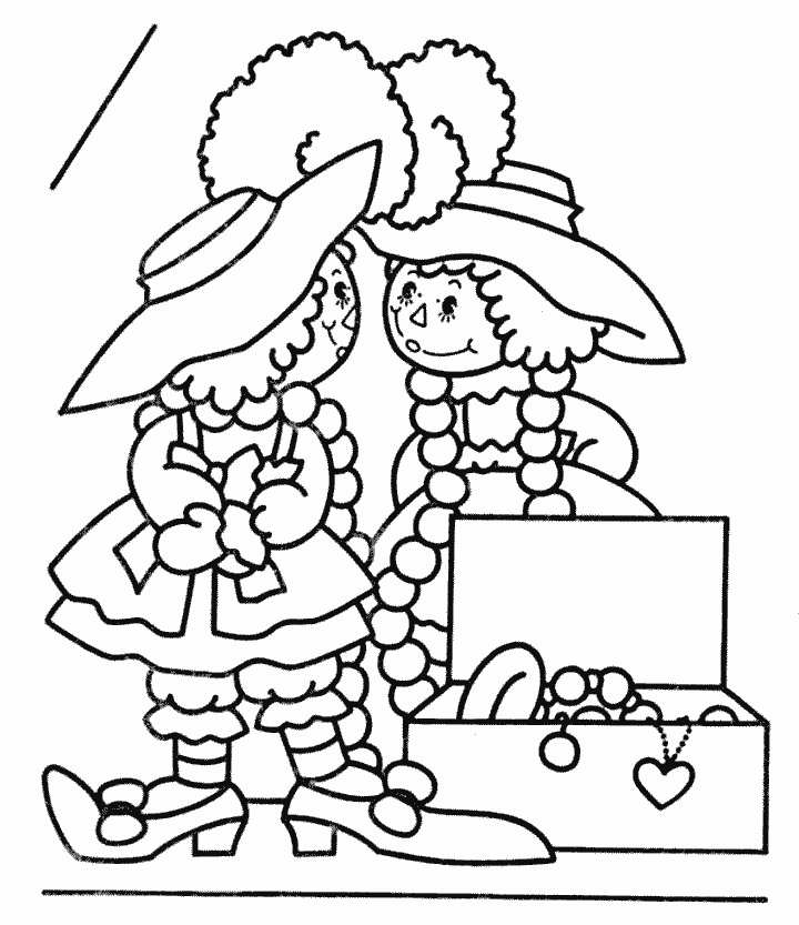 Raggedys Cartoons Coloring Page Free