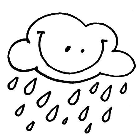 Rain Cloud Coloring Page