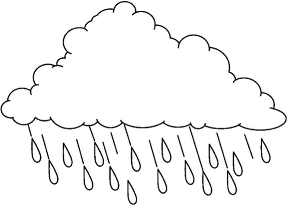 rain cloud coloring page