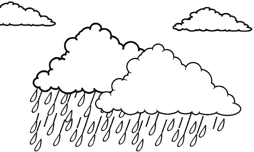 Rain Clouds Coloring Pages