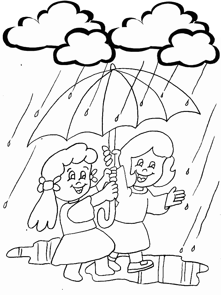 Rain Holidays Coloring Pages
