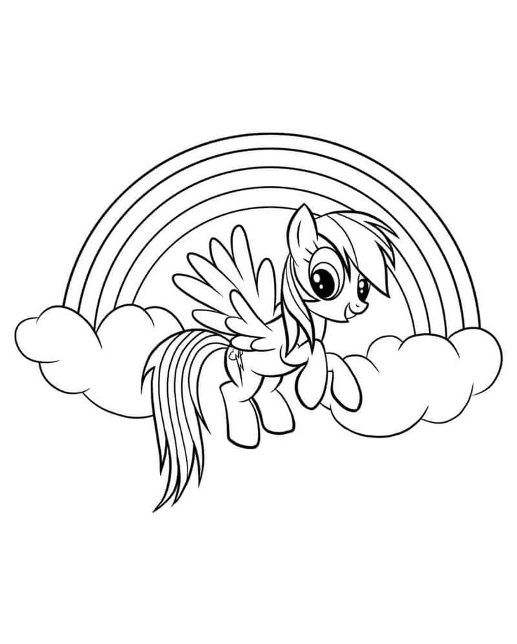 Rainbow Dash Coloring Page