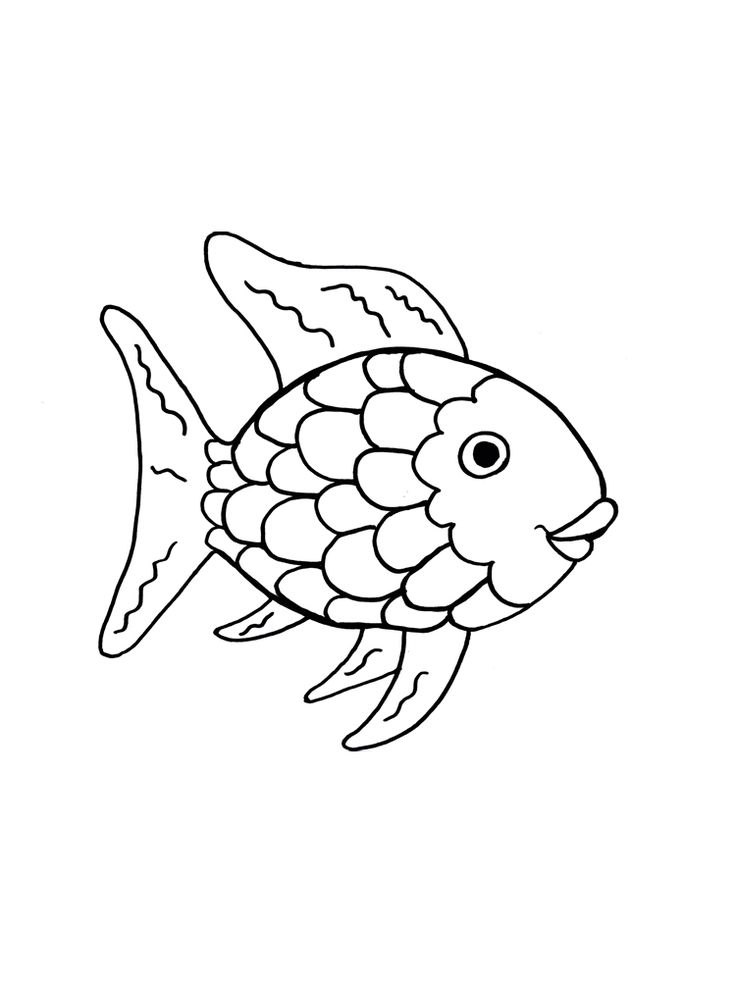 Rainbow Fish Coloring Page