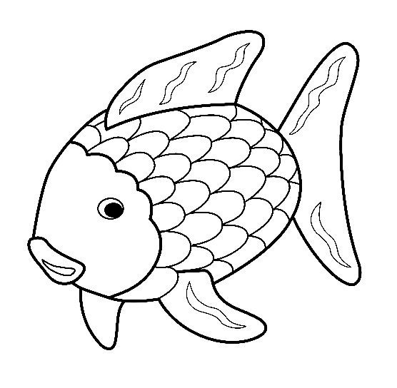 rainbow fish fish coloring pages