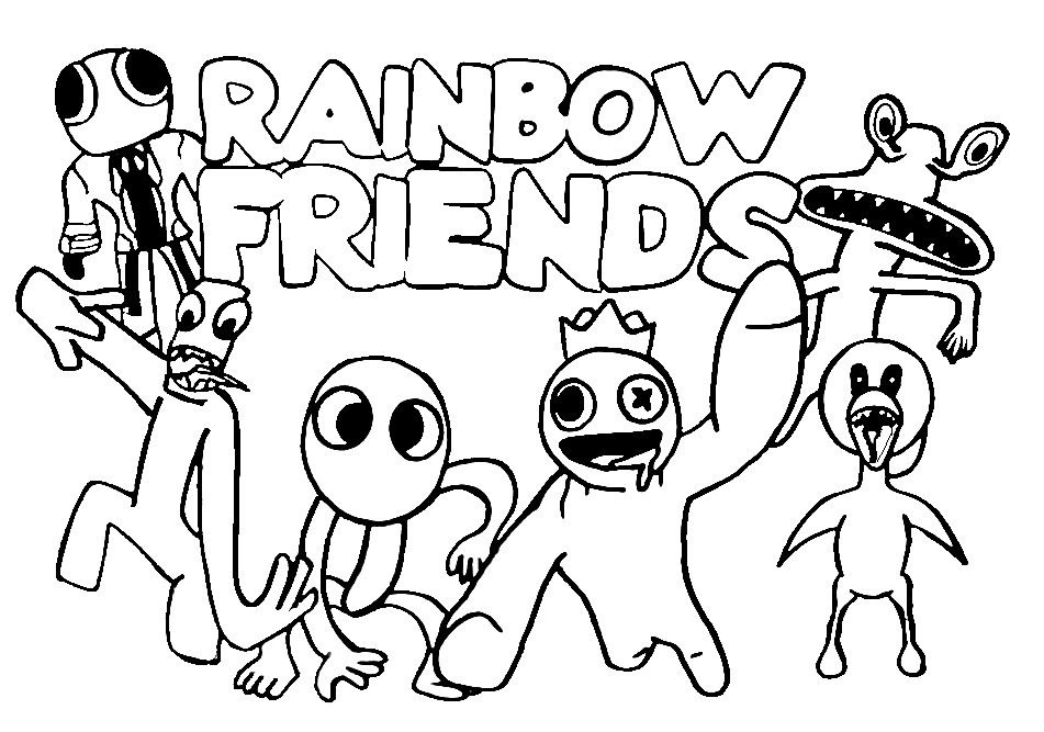 Rainbow Friends Coloring Page