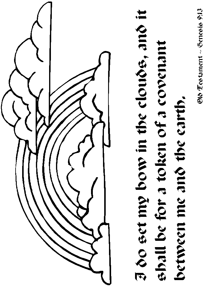 Rainbow Bible Coloring Pages
