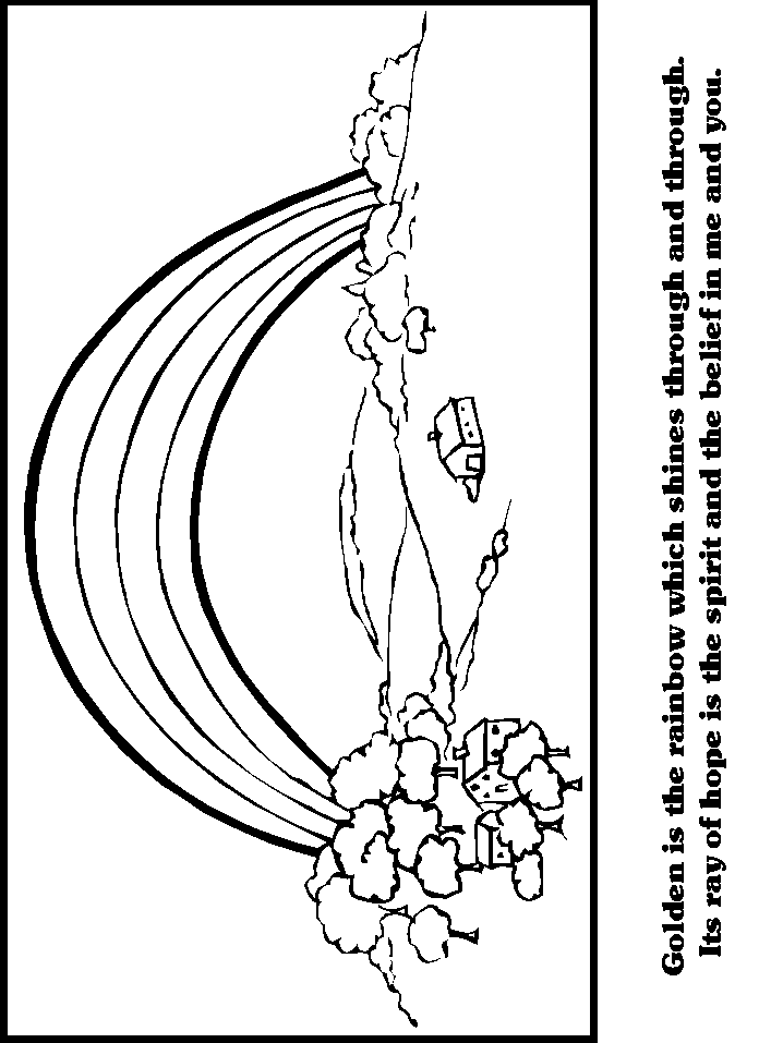 Rainbow Bible Coloring Page
