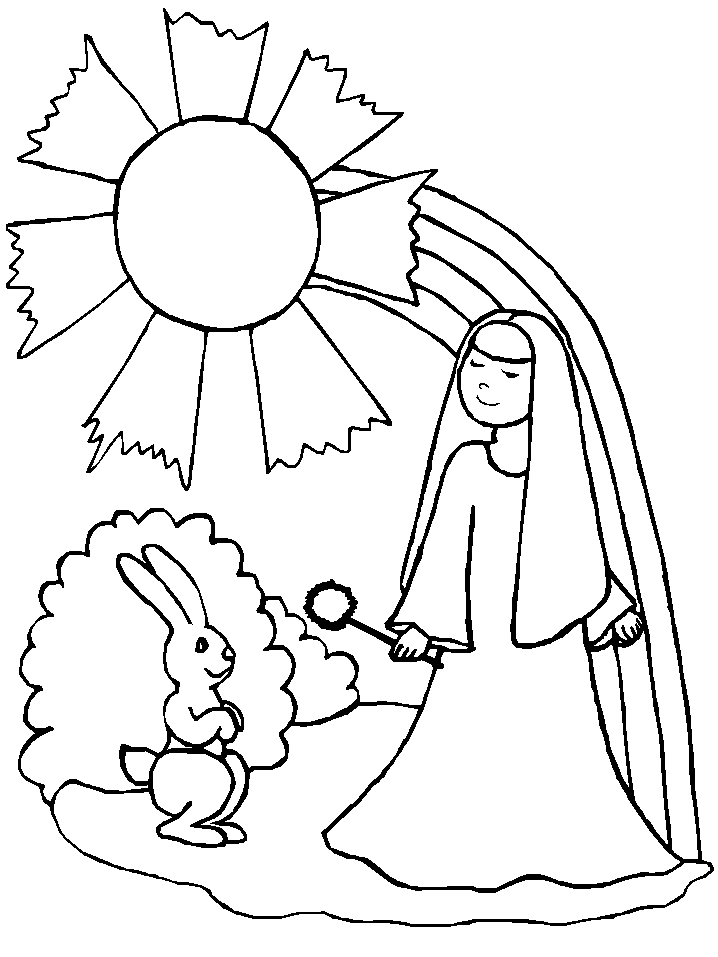 Printable Rainbow Bible Coloring Pages