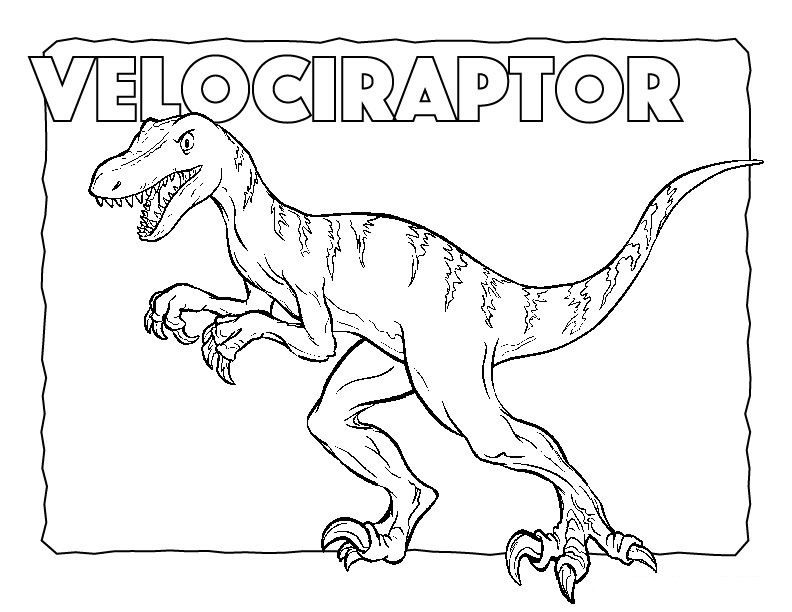 raptor dinosaur coloring pages