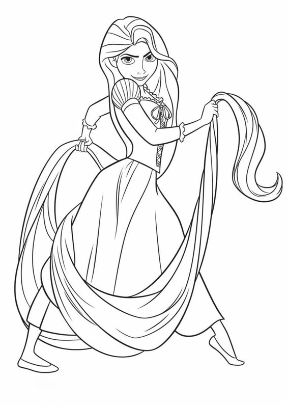 Rapunzel Coloring Page