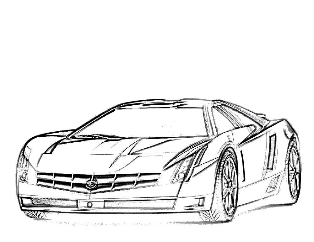 realistic car coloring pages