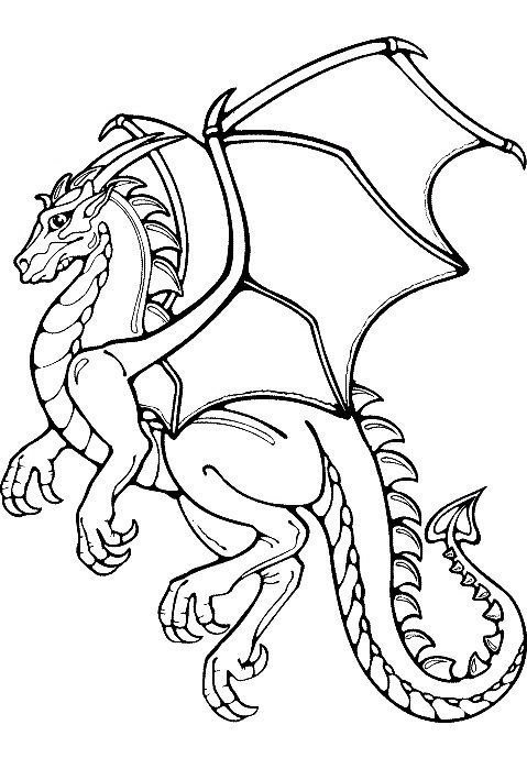 realistic flying water dragon coloring pages