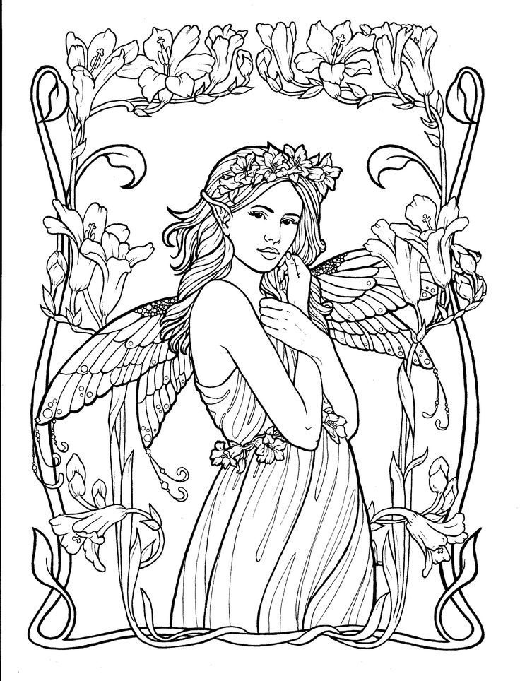 realistic water elf coloring pages