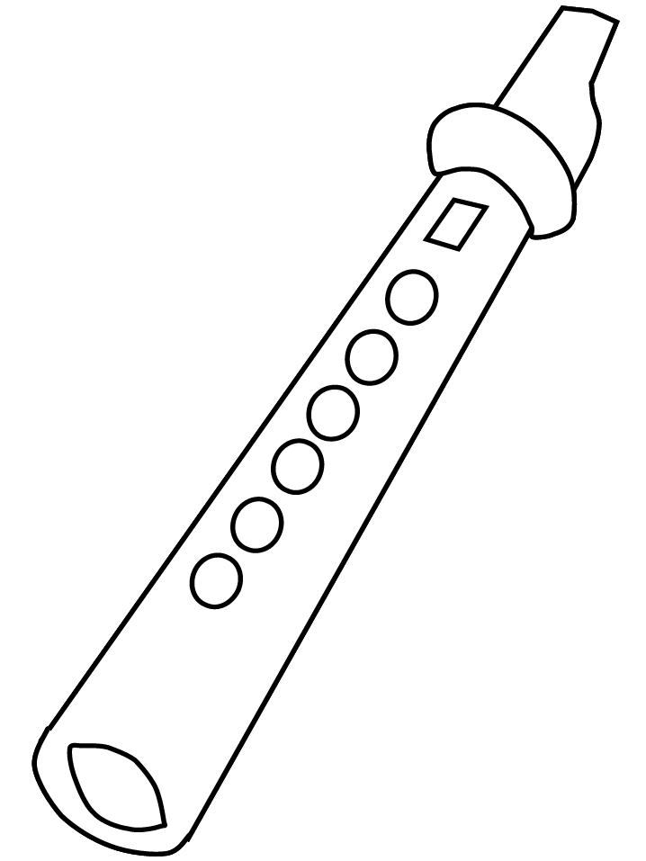 Recorder Coloring Page