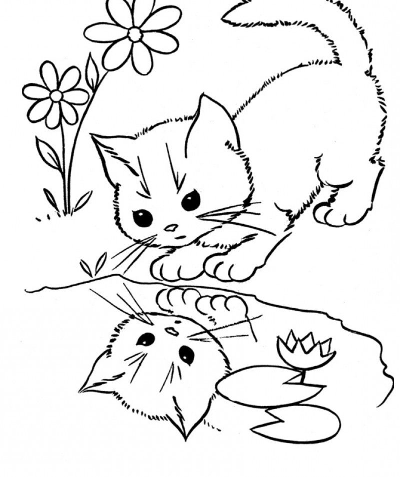 reflection in water coloring pages