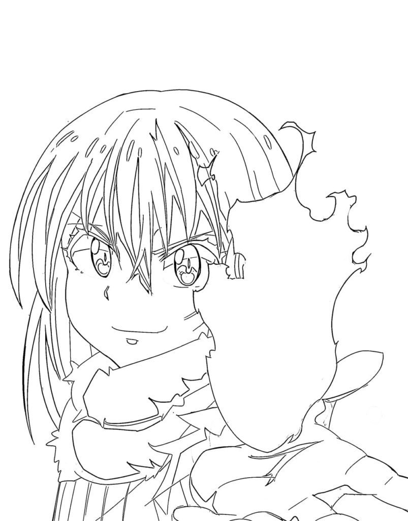 Reincarnated as a slime Rimaru coloring page