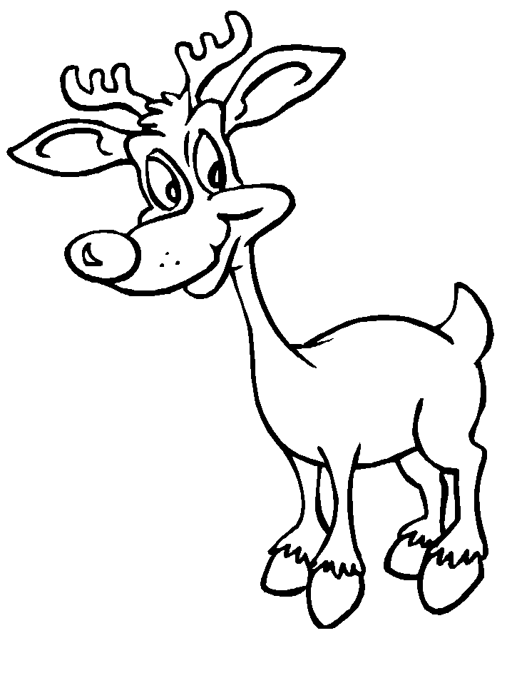 Happy Reindeer coloring page