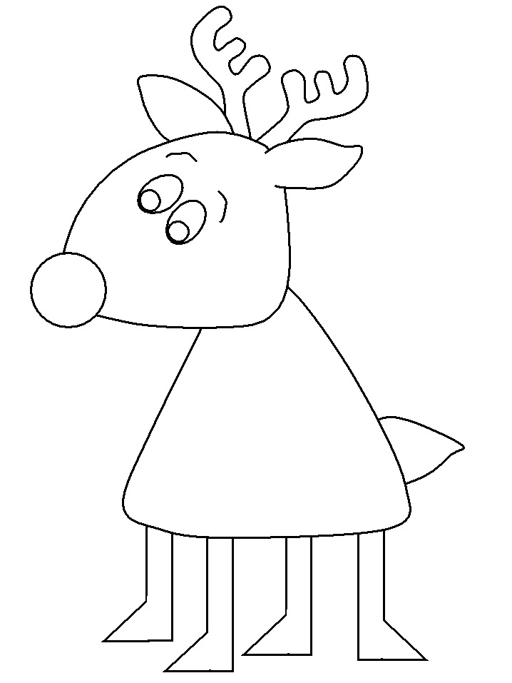 Reindeer Christmas Coloring Pages