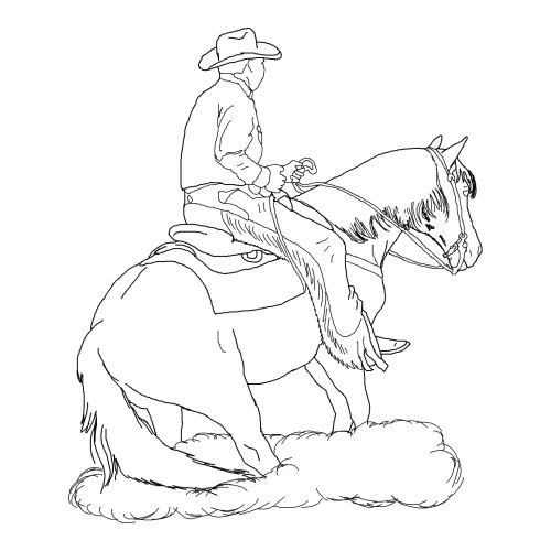 reining horse coloring pages