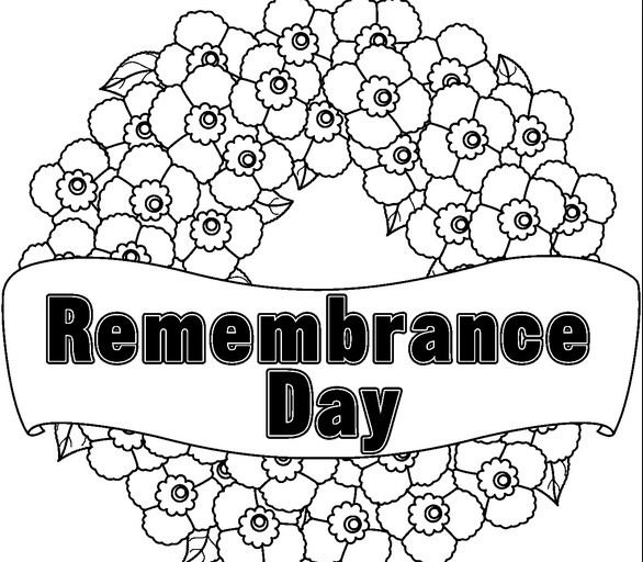 Remembrance Day Colouring Page