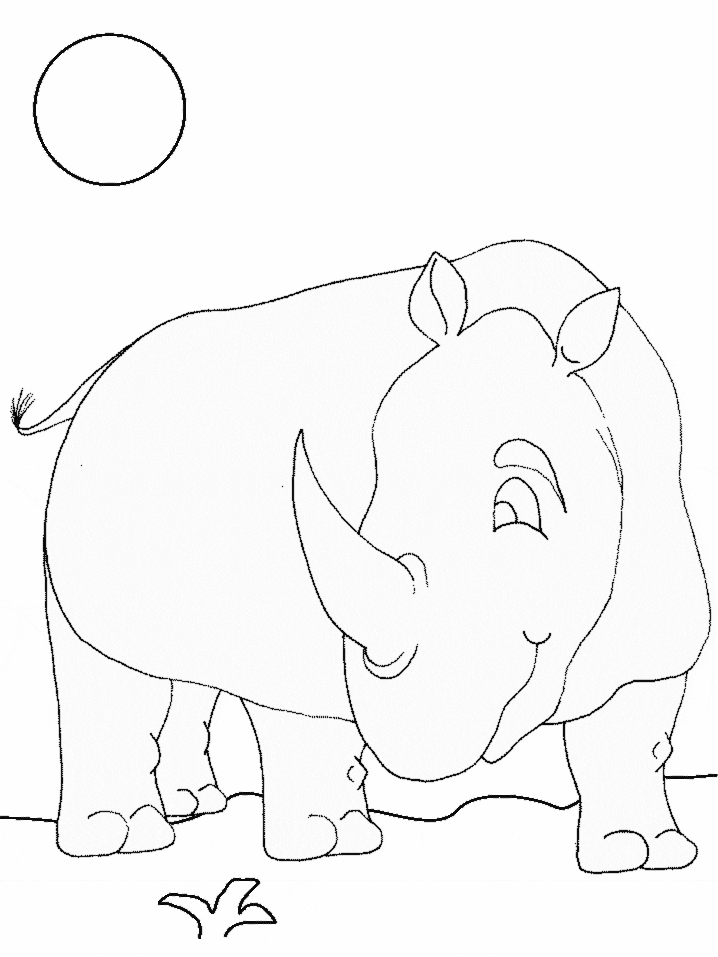 Rhino Animals Coloring Pages