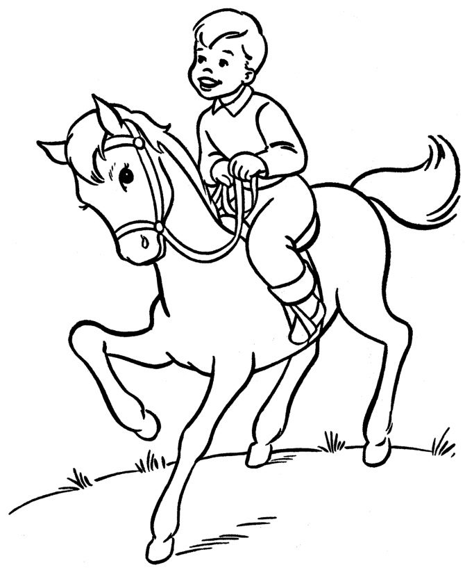 riding horse coloring pages