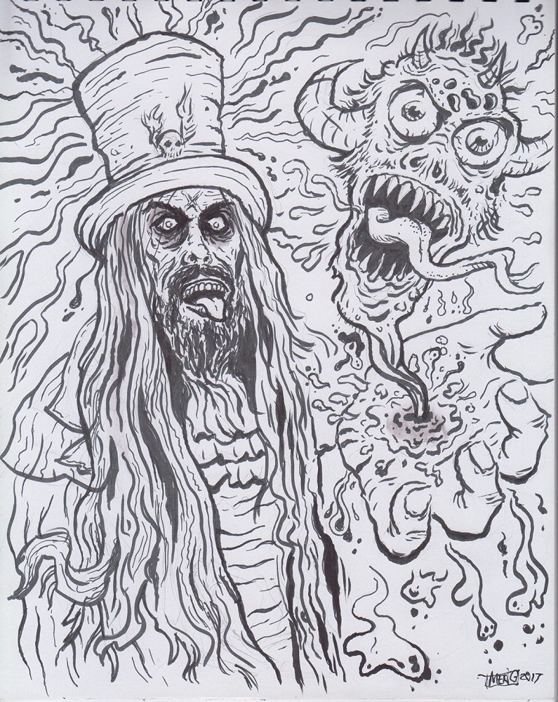rob zombie coloring pages