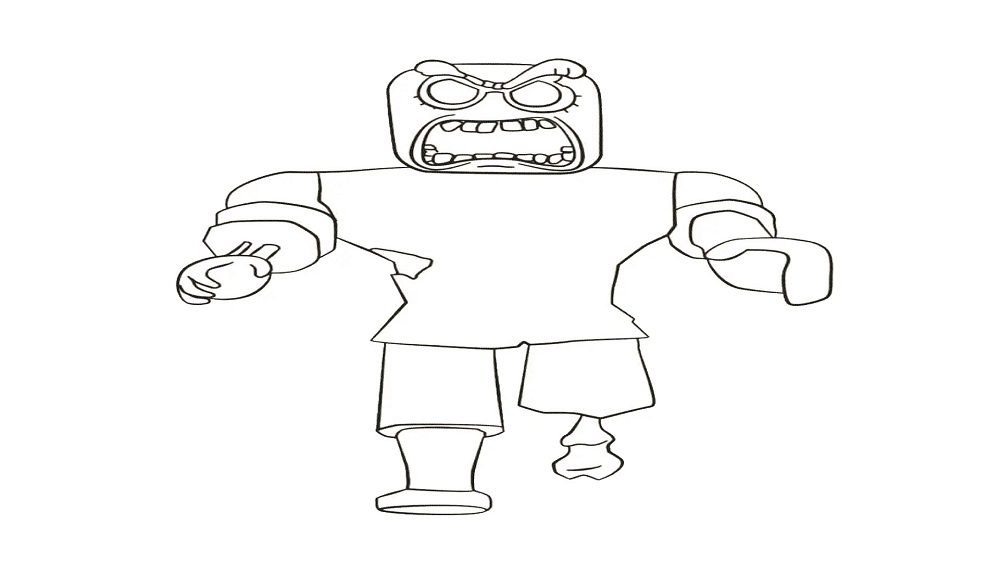 roblox zombie attack coloring pages