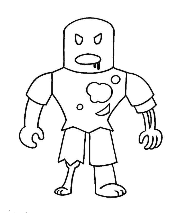 roblox zombie rush coloring pages