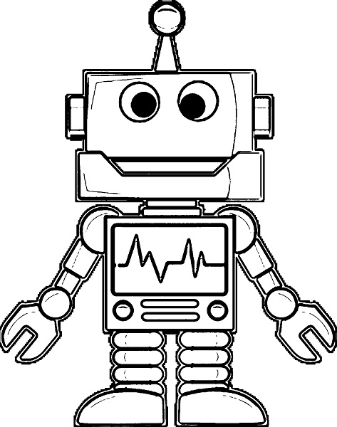 Robot Coloring Page Printable