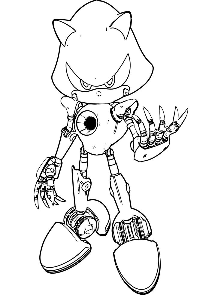Robot Sonic Coloring Pages
