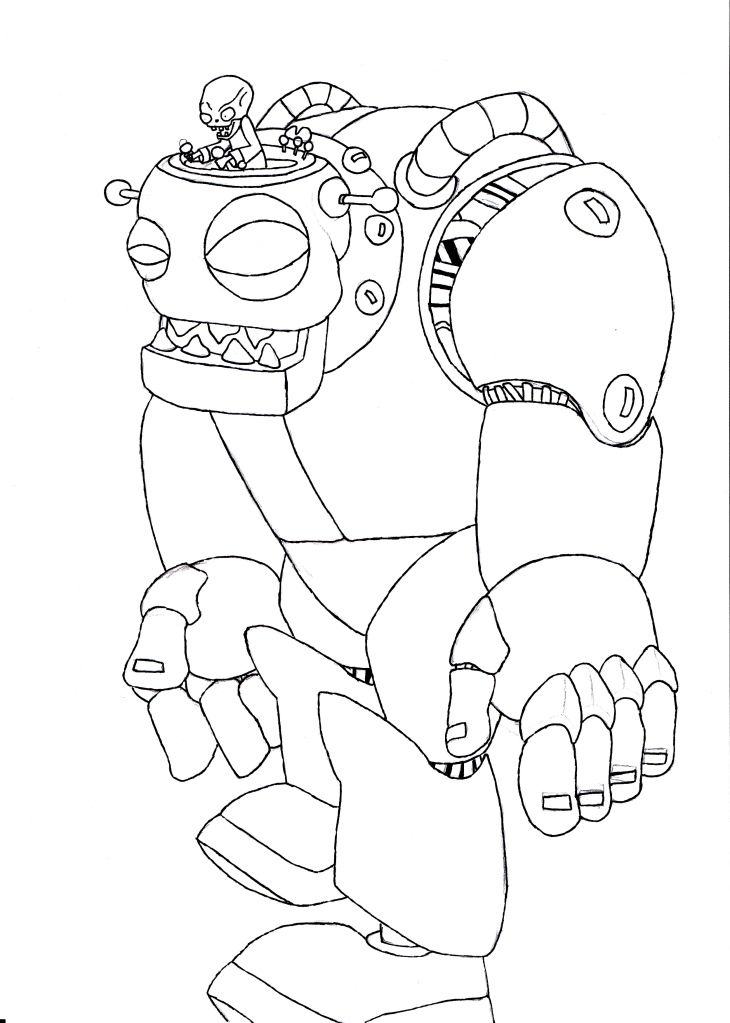 robot zombie coloring pages