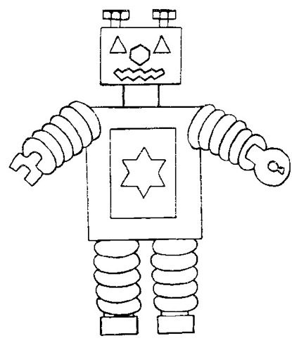 robot coloring page