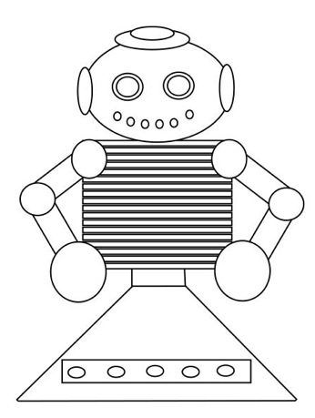 cool robot coloring page